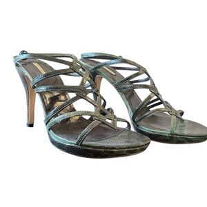 Max Studio Genuine Leather Strappy Sandals Size 8 1/2